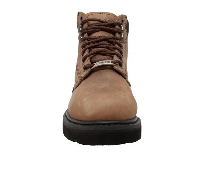 Men's AdTec 6" Full Grain Leather Steel Toe Work Boots