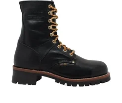 Men's AdTec 9" Steel Toe Logger Work Boots