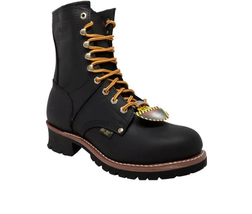 Men's AdTec 9" Steel Toe Logger Work Boots