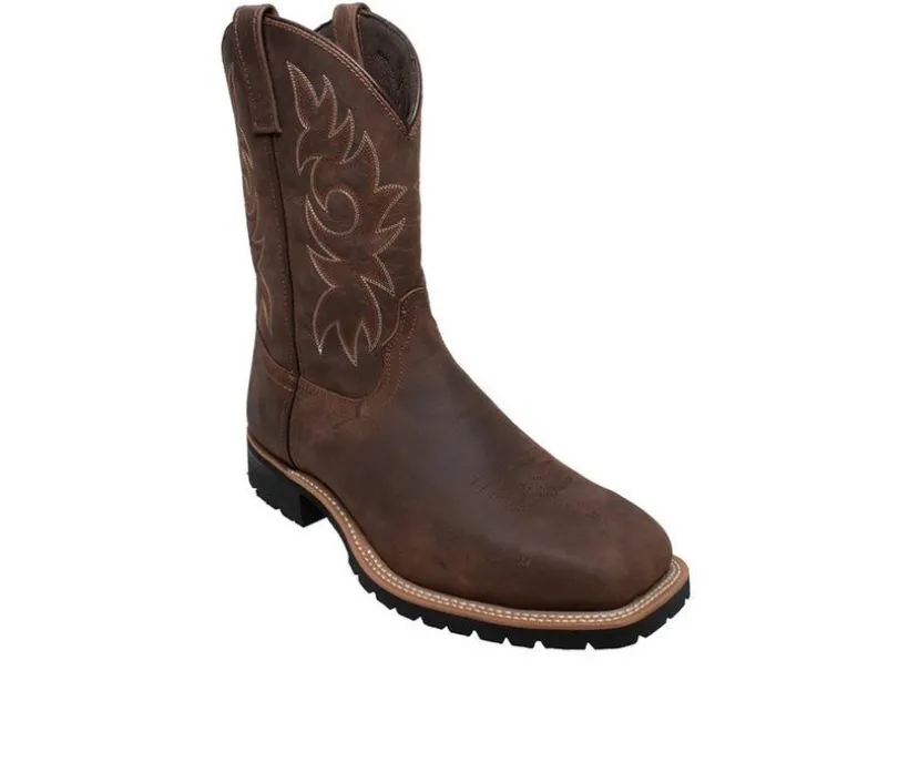 Men's AdTec 12" Steel Toe Work Western Cowboy Boots