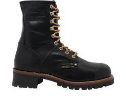 Men's AdTec 9" Waterproof Steel Toe Logger Work Boots