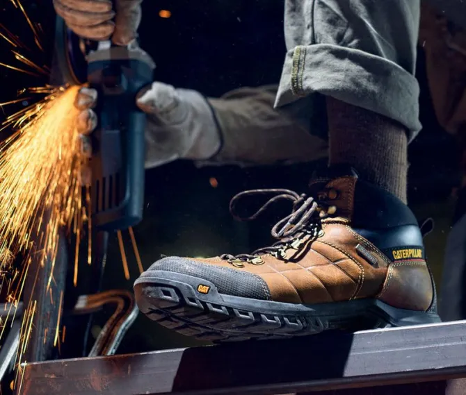 Men's Caterpillar Threshold Waterproof Steel Toe Work Boots