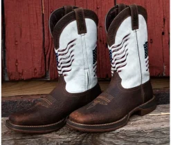 Men's Durango Rebel Distressed Flag Embroidery Western Boots