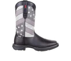 Men's Durango Rebel Faded Black Flag Western Boot