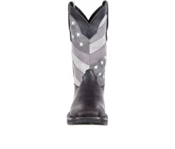 Men's Durango Rebel Faded Black Flag Western Boot