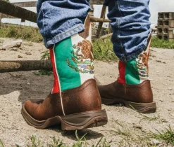 Men's Durango Rebel Steel Toe Mexico Flag Western Steel Toe Work Boots