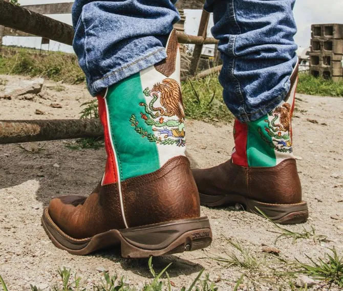 Men's Durango Rebel Steel Toe Mexico Flag Western Steel Toe Work Boots