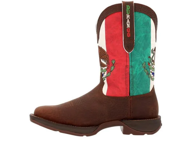Men's Durango Rebel Steel Toe Mexico Flag Western Steel Toe Work Boots