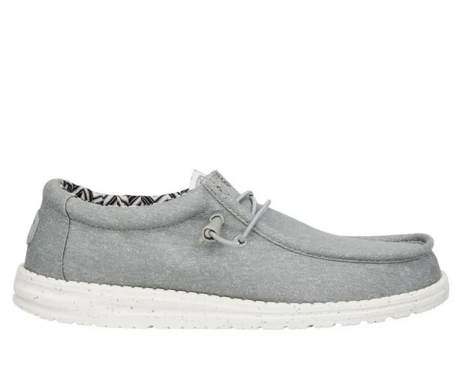 Men's HEYDUDE Wally Stretch Canvas Wide Boat Shoes