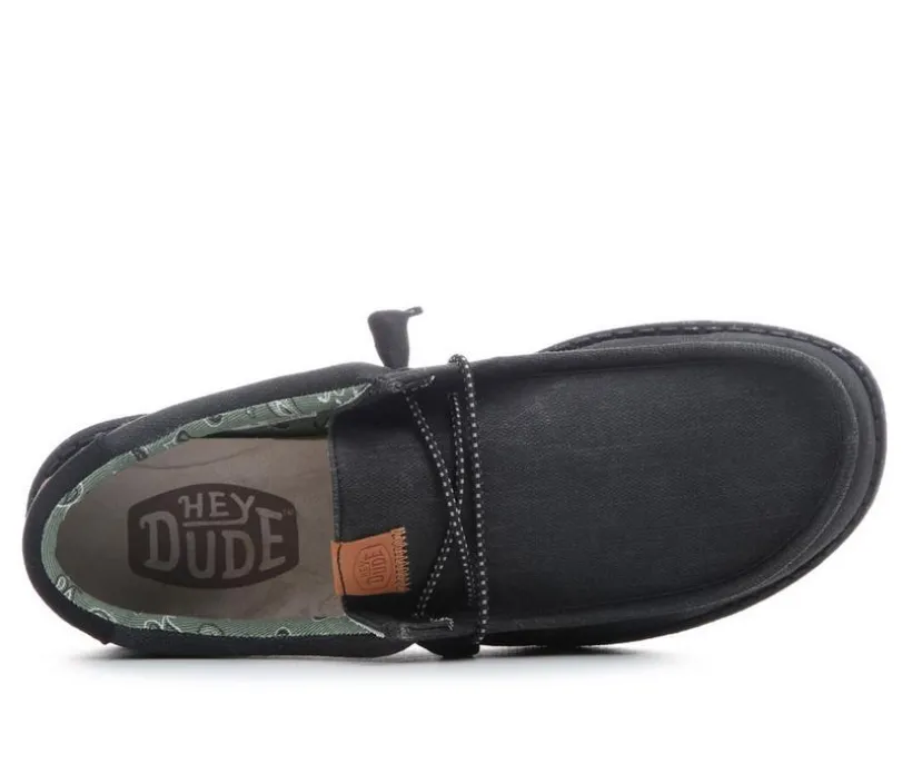 Men's HEYDUDE Wally Washed Canvas Casual Shoes