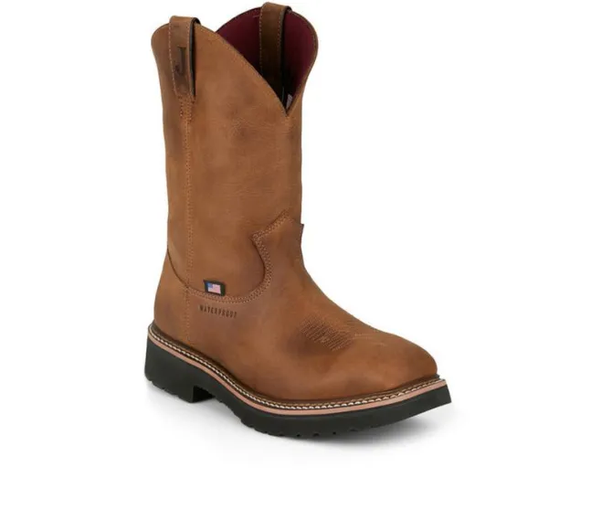 Men's Justin Boots Ames WP Steel Toe Cowboy Boots