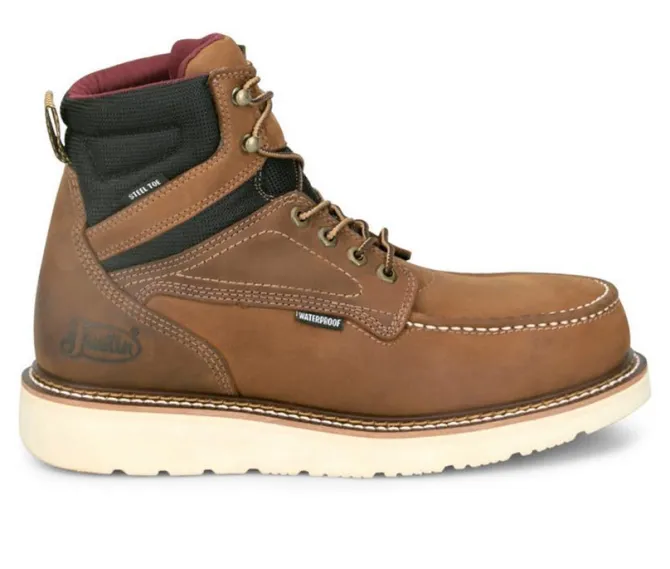 Men's Justin Boots Hardwire Wedge Steel Toe Boots Work Boots