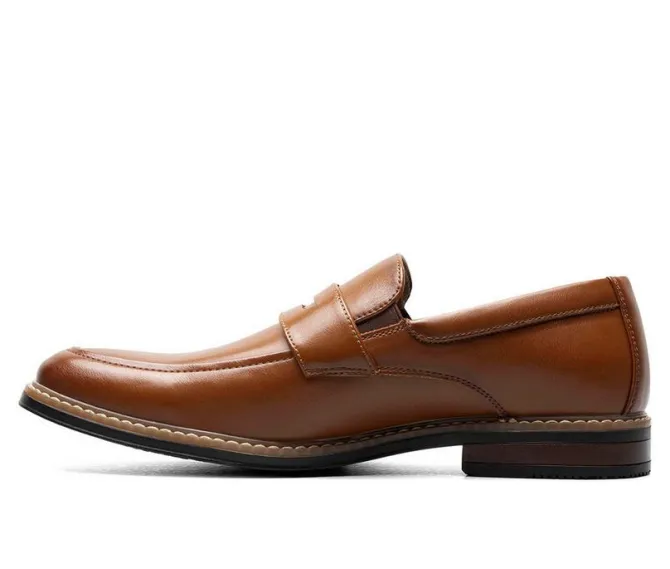 Men's Nunn Bush Carmelo Moc Toe Penny Loafer Dress Shoes