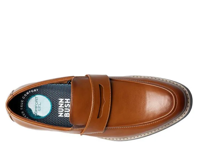 Men's Nunn Bush Carmelo Moc Toe Penny Loafer Dress Shoes
