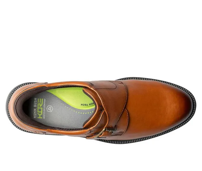 Men's Nunn Bush Kore EZ Hero Plain Toe Monk Strap Oxfords