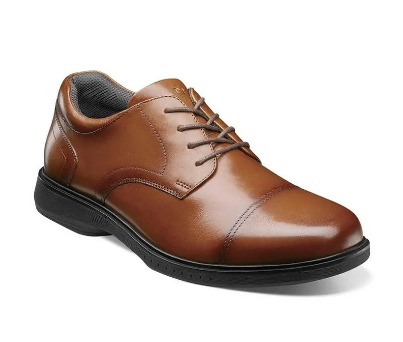 Men's Nunn Bush Kore Pro Cap Toe Slip-Resistant Oxfords