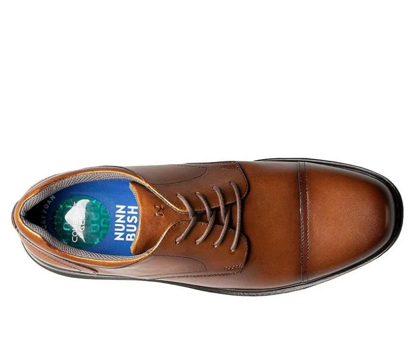 Men's Nunn Bush Kore Pro Cap Toe Slip-Resistant Oxfords
