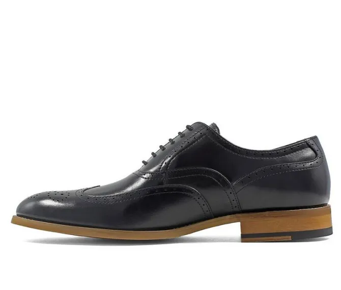 Men's Stacy Adams Dunbar Wingtip Wing Tip Dress Shoes