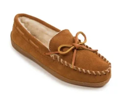 Minnetonka Women's Pile Lined Hardsole Moccasins