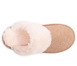 MUK LUKS Angled Sparkle Scruff Slippers