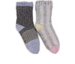 MUK LUKS Color Blocked Sweater Cabin Socks Socks