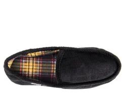MUK LUKS Cordurory Moccasin with Flannel Lining Slippers