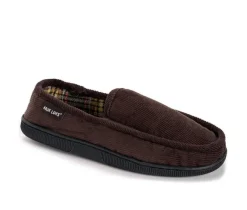 MUK LUKS Cordurory Moccasin with Flannel Lining Slippers