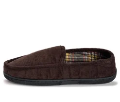 MUK LUKS Cordurory Moccasin with Flannel Lining Slippers