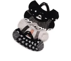 MUK LUKS Criss Cross Ballerina Socks 4pk Socks