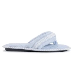 MUK LUKS Darlene Micro Chenille Thong Slippers