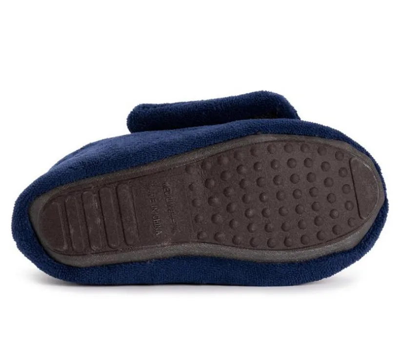 MUK LUKS Men's Adjustable Shearling Bootie Slippers