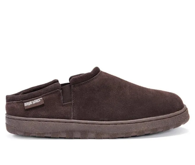 MUK LUKS Men's Matt Printed Berber Suede Clog Slippers