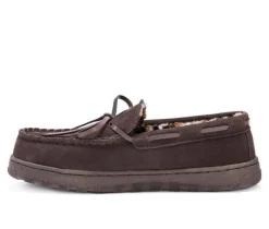 MUK LUKS Men's Paul Printed Berber Suede Moccasins