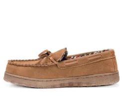 MUK LUKS Men's Paul Printed Berber Suede Moccasins