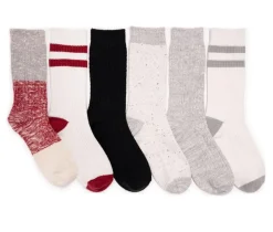 MUK LUKS Microfiber Boot Socks 6 Pack Socks