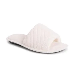 MUK LUKS Sally Micro Chenille Open Toe Scuff Slippers