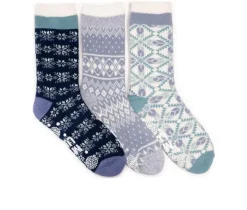 MUK LUKS Tall Cozy Lined Lounge Sock 3 Pack Socks