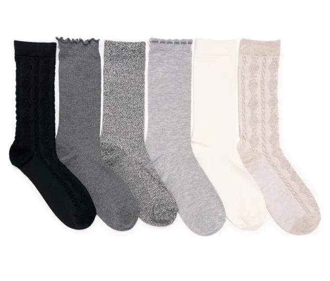 MUK LUKS Whisper Soft 8" Crew Sock Socks