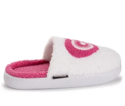 MUK LUKS Women's Sherpa Scuff W/Pink Heart Slippers