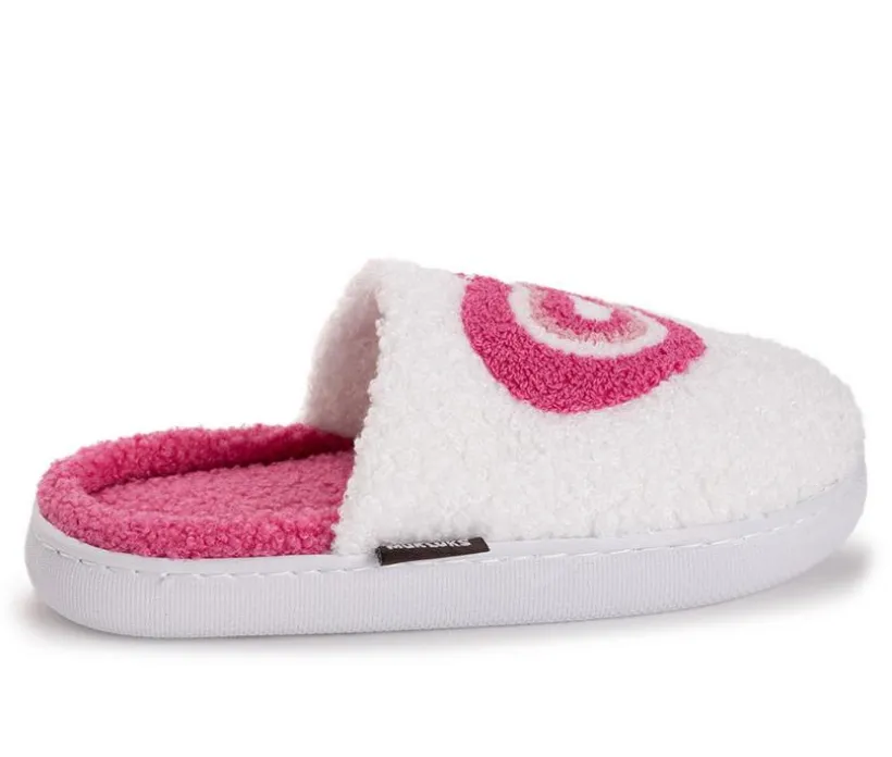 MUK LUKS Women's Sherpa Scuff W/Pink Heart Slippers