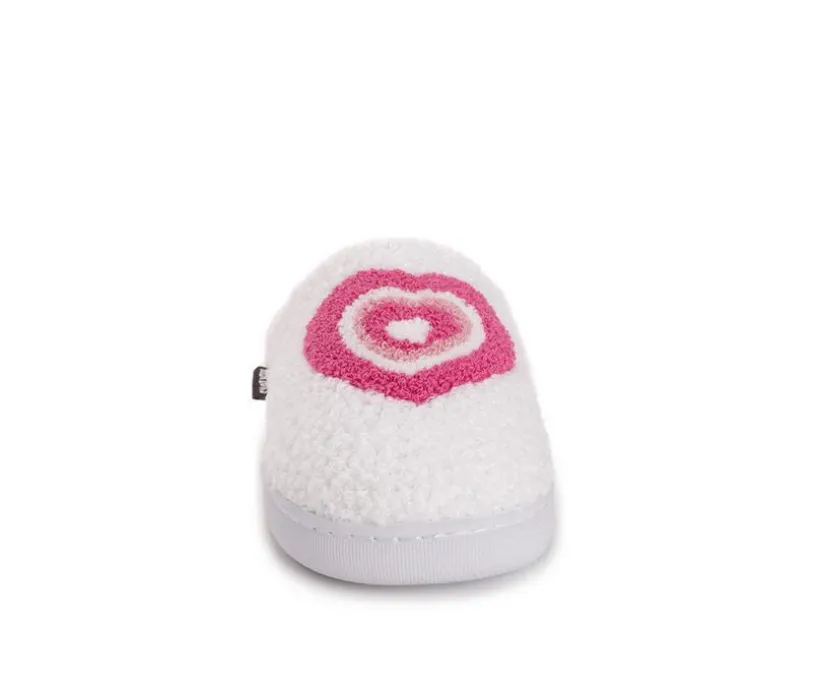 MUK LUKS Women's Sherpa Scuff W/Pink Heart Slippers