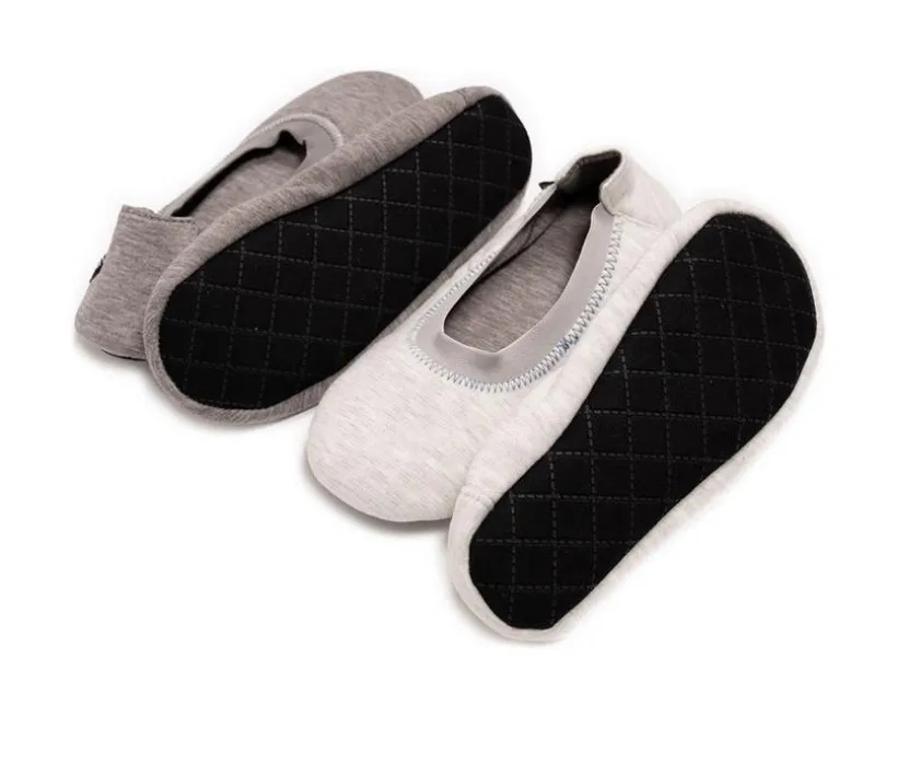MUK LUKS Women's Travel Ballerina 2 Pack Slippers