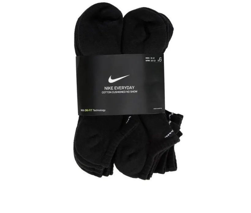 Nike Men's 6 Pair Cushioned No Show Socks