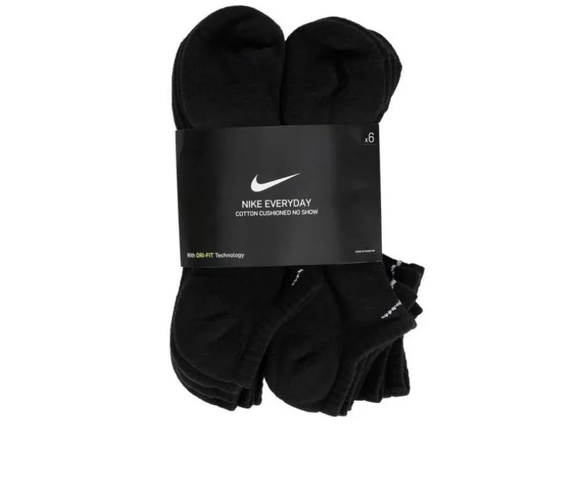 Nike Men's 6 Pair Cushioned No Show Socks
