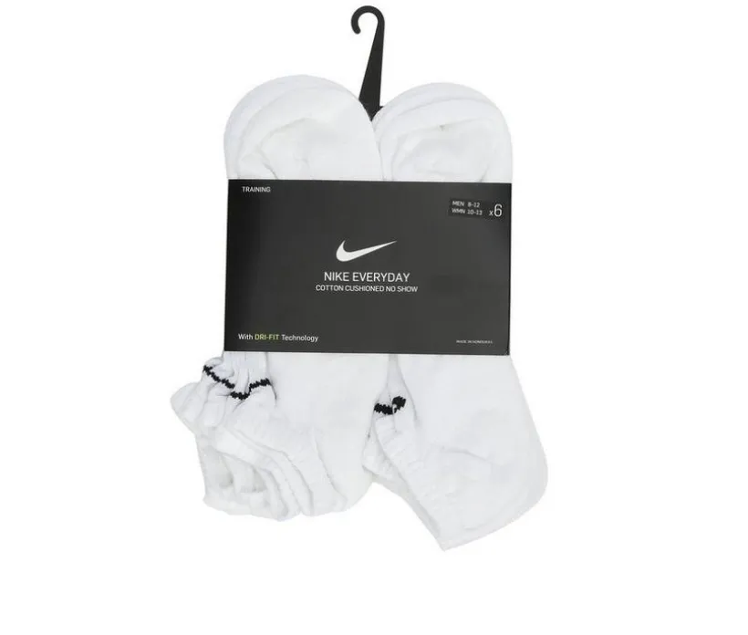 Nike Men's 6 Pair Cushioned No Show Socks
