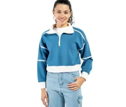 Simply Southern Contrast ¼ Zip Pullover