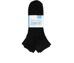 Sof Sole 6 Pair Comfort Cushioned Quarter Socks