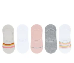Steve Madden 5 Pack Patterned Foot Liner Socks