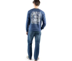 STRAIGHT UP SOUTHERN Country Boy Long Sleeve Tee