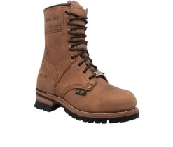 Women's AdTec 9" Steel Toe Logger Work Boots